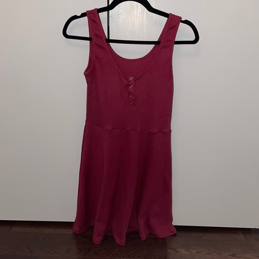 Burgundy skater dress